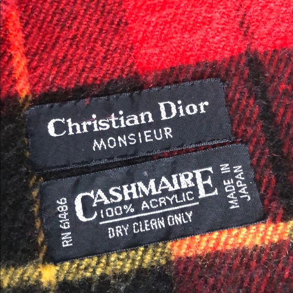 CHRISTIAN DIOR CASHMERE SCARF - Picture 2 of 5